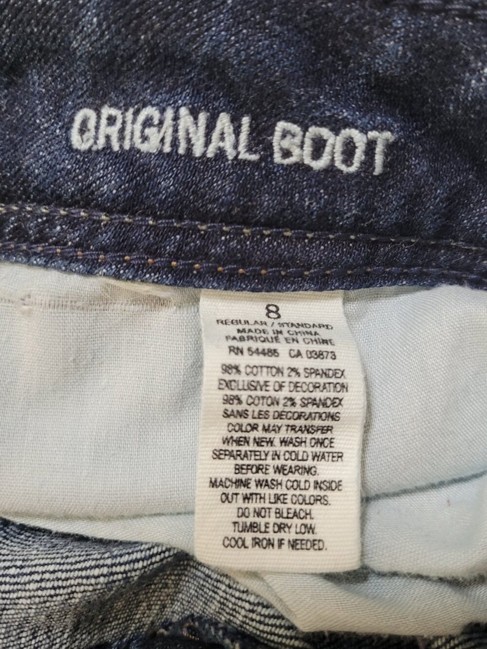 American Eagle Bootcut Jeans Mid Rise Dark Wash Stretch Size 8 Indie Sleaze - Picture 8 of 10
